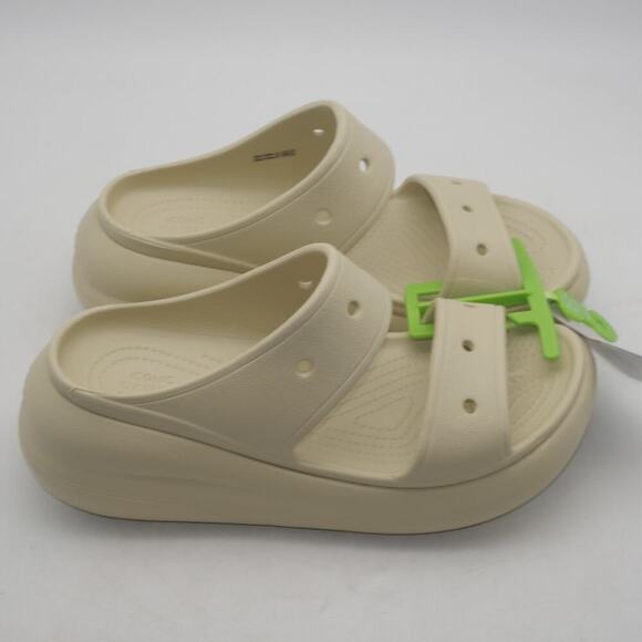 New Crocs Crush Platform Sandals  Women's 9 Men's 7  Bone Cream Beige - Picture 4 of 9